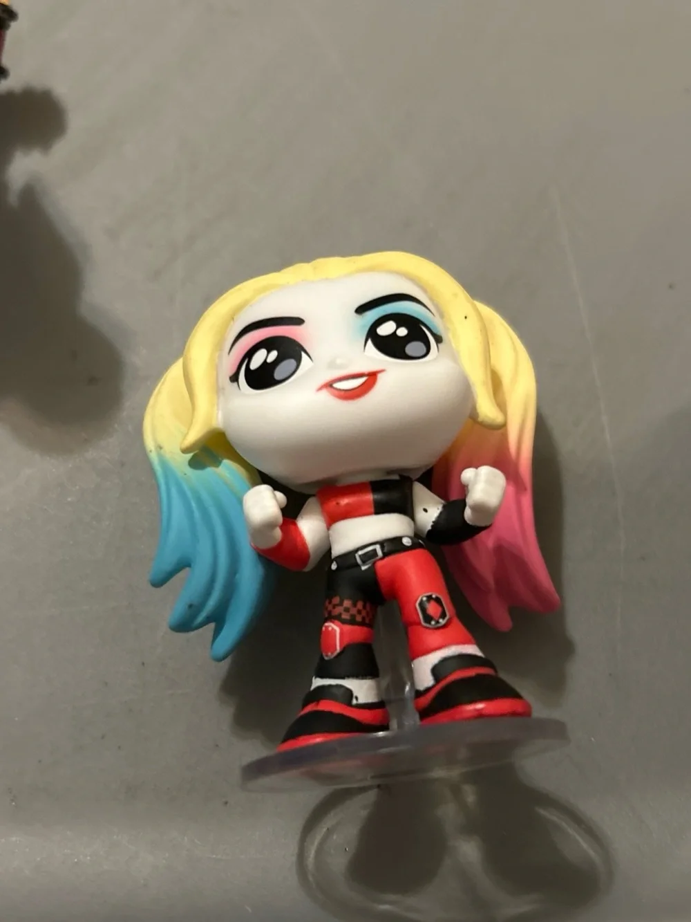 Kids Joker and Harley-Style Vinyl Figure Toy Set - White, Black, Yellow